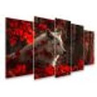 Kit Quadro Decorativo Animais V2 Para Sala de Estar 73x39cm A181 - Pallazio