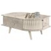Mesa De Centro 2 Portas 90 cm Indianapolis Calacata Off White MADETEC