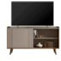 Rack Bancada New Austin Retrô para TV até 50” Polegadas Grigio Fosco/Cinamomo