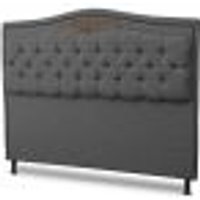 Cabeceira Estofada Cama Box Casal Queen Size Belize 160cm Linho Grafite - Desk Design