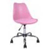 Cadeira de Escritório Secretária Giratória Eames Rosa