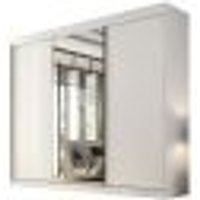 Guarda Roupa 3 Portas de Correr com Espelho Central Garibaldi Valverde Branco