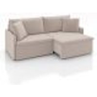 Sofá 4 Lugares Retrátil e Reclinável Stilo Veludo Creme 254 cm