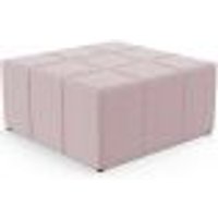 Puff Decorativo Para Sala de Estar Quadrado Milano 90x90cm W01 Bouclê Rosê - Lyam Decor