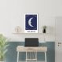 Quadro The Moon Tarot 86x60 Filete Branco