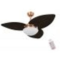 Ventilador de Teto Kovalski Cobre 3 Pás Palmae Tabaco 127V com Controle