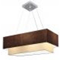 Pendente Duplo Retangular Vivare Md-4322 Cúpula em Tecido 99x40cm x 80x30cm LC/LA - Bivolt