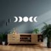 Quadro Escultura Fases da Lua 45x203 Branco