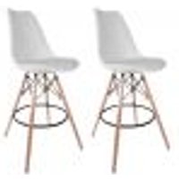 Conjunto com 2 Banquetas Saar Branco
