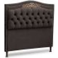 Cabeceira Estofada Cama Box Casal Queen Size Belize 160cm Veludo Chocolate - Desk Design
