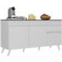 Balcão Cozinha Gabinete Pia 150 cm 3 Portas 1 Gaveta Veneza Multimóveis MP3740.891 Branco