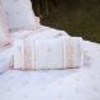 Rolo Decorativo Bordado 600 fios Rivieri Branco Vilela Enxovais 2 peças