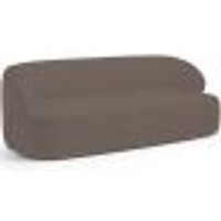 Sofá 3 Lugares Curvo Orgânico Para Sala Living 180cm Barolo L06 Veludo Marrom - Lyam Decor