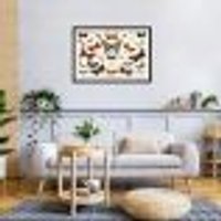 Quadro Vintage Borboletas II 60x43 Caixa Preto