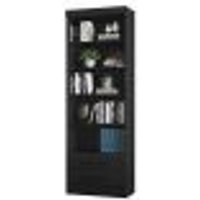 Estante Livreiro com 2 Gavetas 3420 Preto Fosco - Qmovi