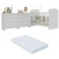 Berço com Colchão Incluso e Cômoda Ana LÃvia Multimóveis MP4292 Branco