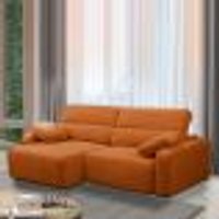 Sofá Decorativo Sala de Estar Ibiza 2 Lugares 200cm Reclinável e Retrátil Bouclê Terracota G89 - Gran Belo