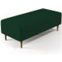 Puff Decorativo Sala de Estar Bali W01 Pés Palito 120x50 cm Suede Verde Musgo - Lyam Decor