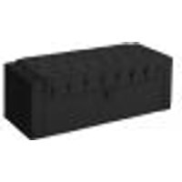 Calçadeira Baú Para Cama Box Solteiro Emma Suede Preto - DS Estofados