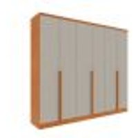 Guarda-Roupa Casal Paradiso sem Pés 6 Portas 4 Gavetas Cinamomo e Off White 270 cm
