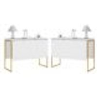 Jogo de Buffets Modernos Verona Branco Dourado