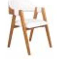 Cadeira de Jantar Estofada Ottawa Amêndoa Bouclé Off White - 58463
