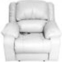 Poltrona do Papai Reclinável Elétrica com Massagem Magnum PU Sintético Branco G23 - Gran Belo