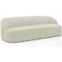 Sofá 4 Lugares Curvo Orgânico Para Sala Living 280cm Barolo L06 Veludo Bege - Lyam Decor
