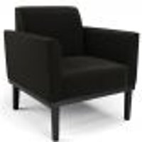 Poltrona Decorativa Base Madeira Preto Maressa Suede Preto - Ibiza