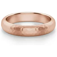 Alianza Martillada Comfort 4 MM Oro Rosa 585 (14K)