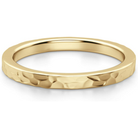 Alianza Martillada Flat 2 MM Oro Amarillo 585 (14K)