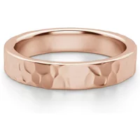 Alianza Martillada Flat 4 MM Oro Rosa 585 (14K)