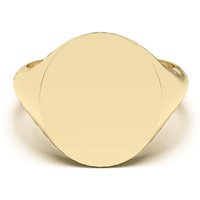 Anillo Ovalado Comfort Fit para Hombre Signet Oro Amarillo 585 (14K)