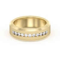 Alianza de Boda 11 Channel Set Diamante de Laboratorio Oro Amarillo 585 (14K)