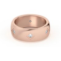 Alianza de Boda con Diamantes de Laboratorio Oro Rosa 585 (14K)