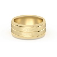 Alianza Clásica Acabado Satinado Beveled Comfort Fit 8 MM Oro Amarillo 585 (14K)