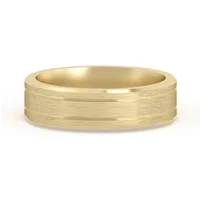 Alianza Clásica Acabado Satinado Double Channel 5 MM Oro Amarillo 585 (14K)