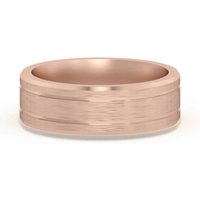 Alianza Clásica Acabado Satinado Double Channel 6 MM Oro Rosa 585 (14K)