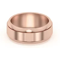 High Polish Alianza de Boda con Bordes Elevados 8 MM Oro Rosa 585 (14K)