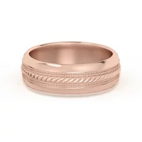 Alianza de Boda Single Rope 6 MM Oro Rosa 585 (14K)