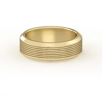 Alianza Edge Texturizada con Acabado Satinado 6 MM Oro Amarillo 585 (14K)