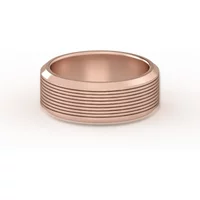 Alianza Edge Texturizada con Acabado Satinado 7 MM Oro Rosa 585 (14K)
