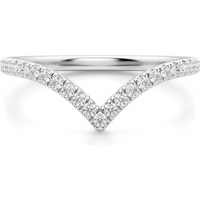 Alianza Acentuada Luxe Chevron Diamante de Laboratorio Oro Blanco 585 (14K)