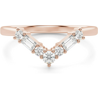 Alianza Anidada con Piedras Alternadas Diamante de Laboratorio Oro Rosa 585 (14K)