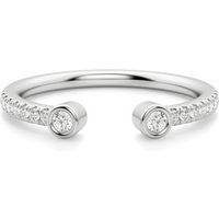 Alianza Petite Acentuada Quest Diamante de Laboratorio Oro Blanco 585 (14K)
