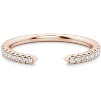 Alianza Acentuada Vault Diamante de Laboratorio Oro Rosa 585 (14K)