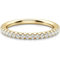 Alianza de Boda Acentuada Arezzo Diamante de Laboratorio Oro Amarillo 585 (14K)