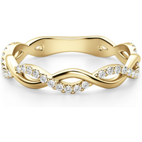 Alianza de Boda Winding Roads Diamante de Laboratorio Oro Amarillo 585 (14K)