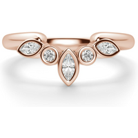 Alianza de Boda Queen Diamante de Laboratorio Oro Rosa 585 (14K)