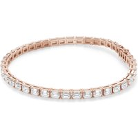 Pulsera de Tenis Corte Esmeralda 4 Prong Diamante de Laboratorio 8.00 ct. tot. Oro Rosa 585 (14K)